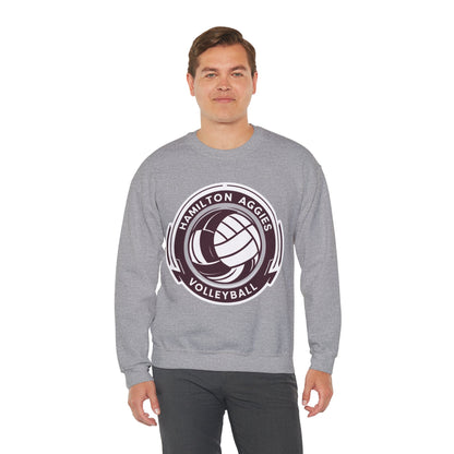 Adult Crewneck Sweatshirt \ Hamilton Aggies Volleyball \ HAV1
