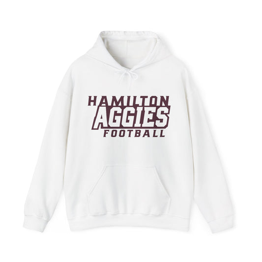 Adult Hoodie Sweatshirt \ Hamilton Aggies Football \ HAF1