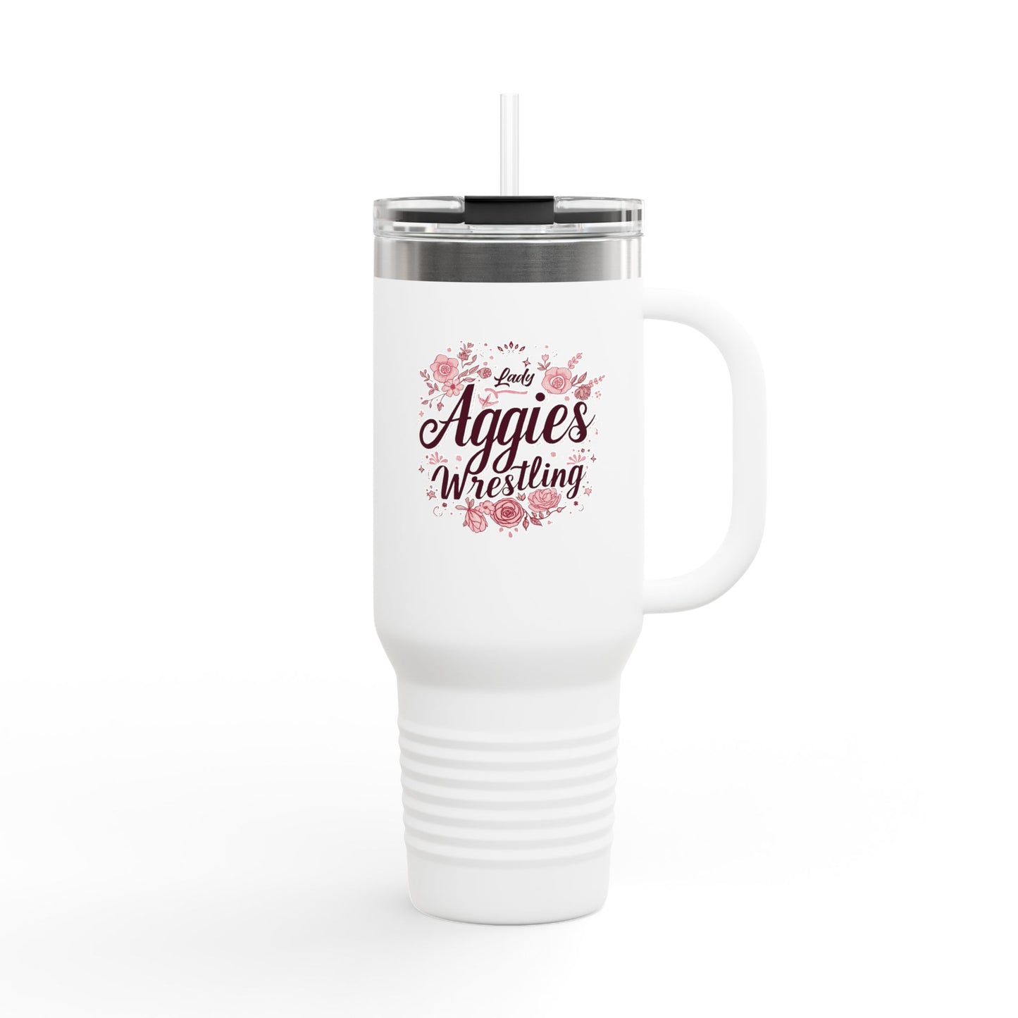 40oz Insulated Tumbler \ Hamilton Aggies Wrestling \ HAWG1