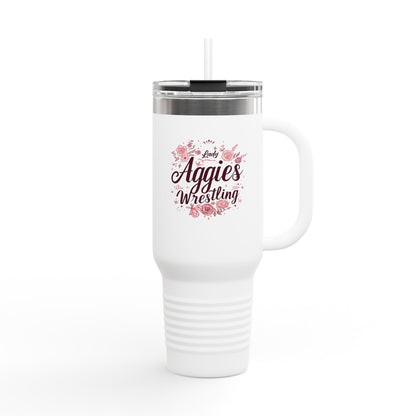 40oz Insulated Tumbler \ Hamilton Aggies Wrestling \ HAWG1