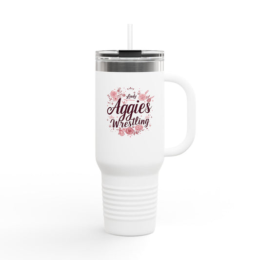 40oz Insulated Tumbler \ Hamilton Aggies Wrestling \ HAWG1