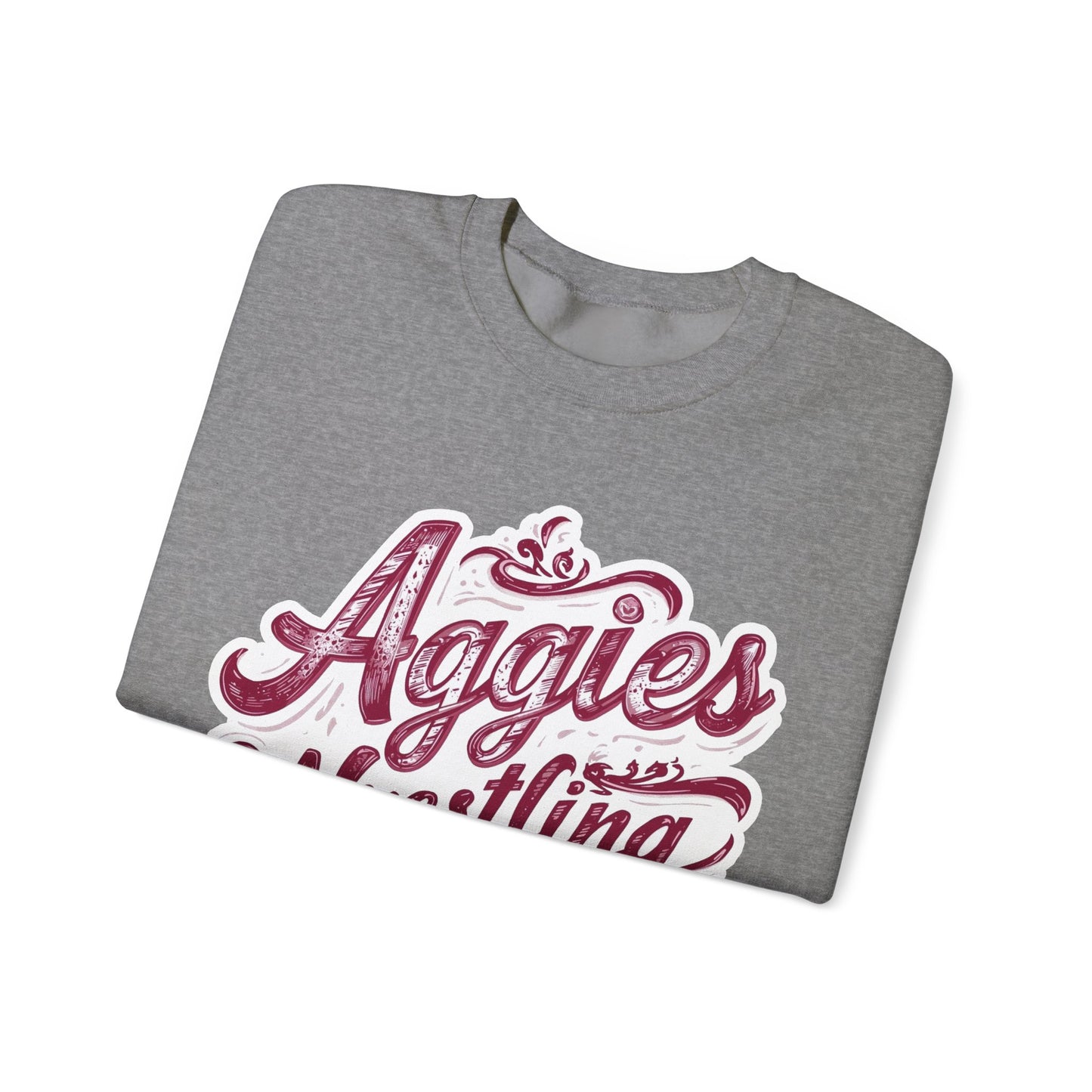 Adult Crewneck Sweatshirt \ Hamilton Aggies Wrestling \ HAWG2
