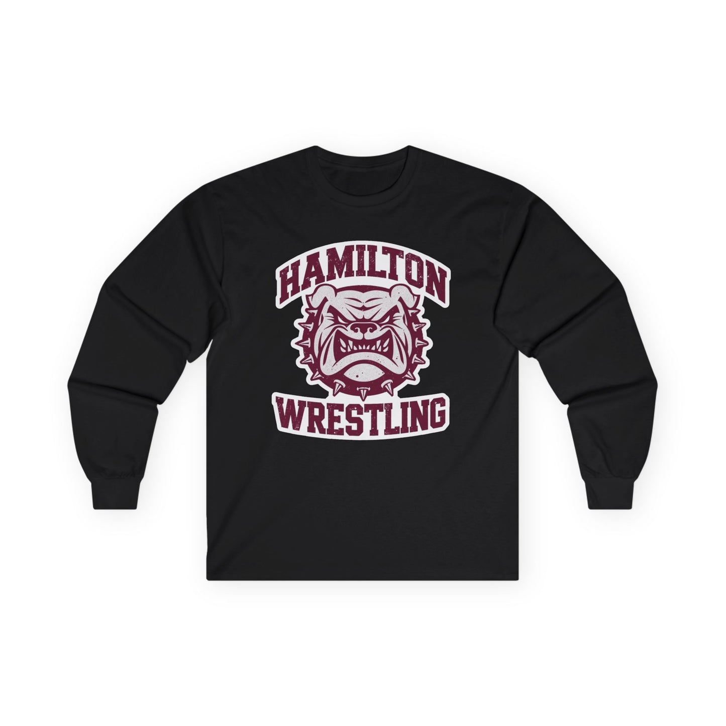 Adult Long Sleeve Tee \ Hamilton Aggies Wrestling \ HAW2