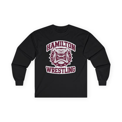 Adult Long Sleeve Tee \ Hamilton Aggies Wrestling \ HAW2