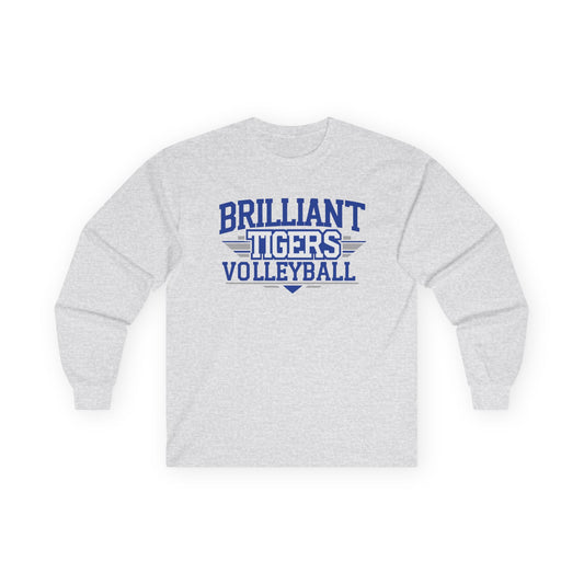 Adult Long Sleeve Tee \ Brilliant Tigers Volleyball \ BTV2