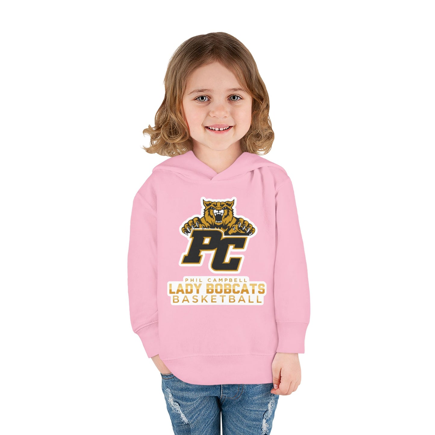 Toddler Hoodie Sweatshirt \ Phil Campbell Bobcats Basketball \ PCBBKG1