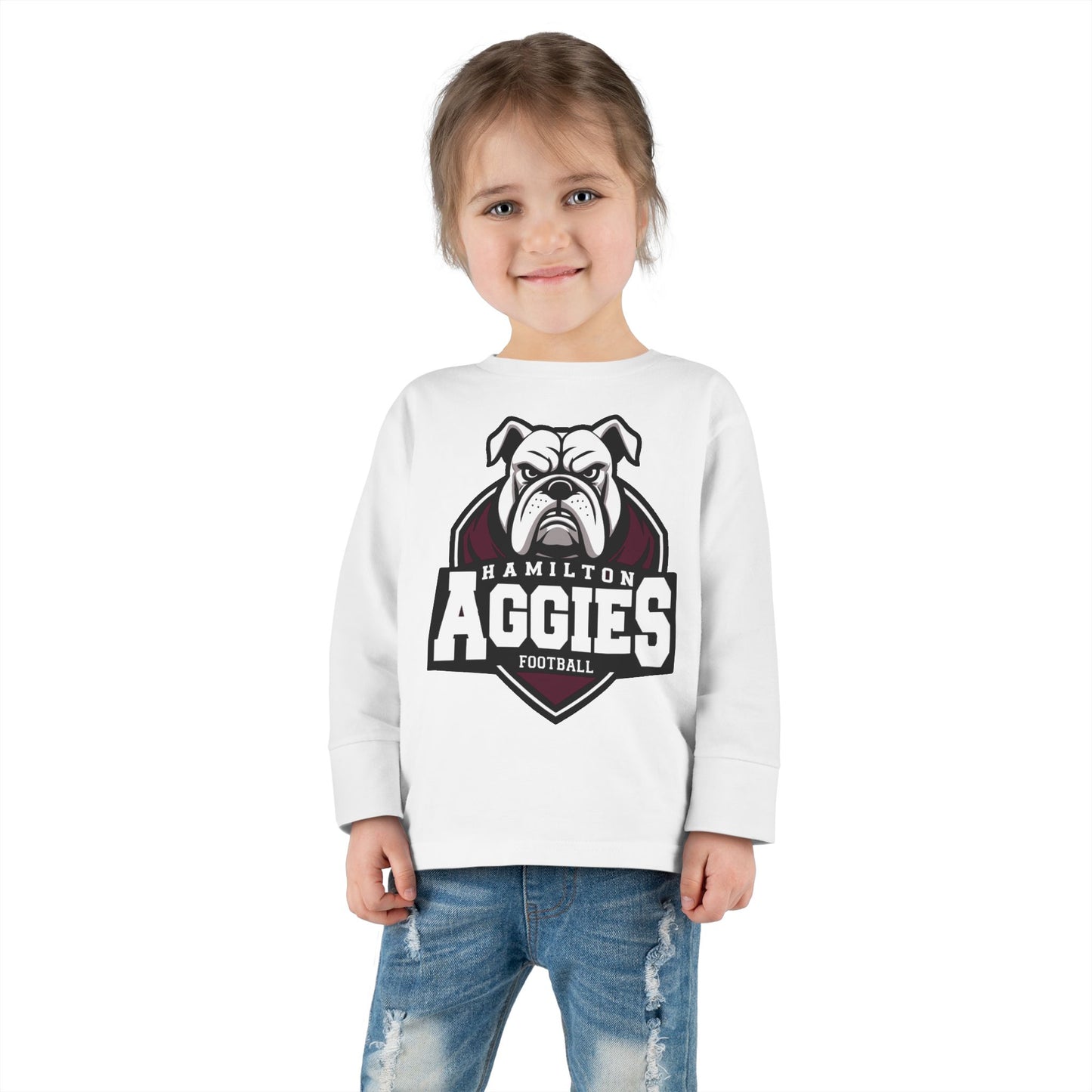 Toddler Long Sleeve Tee \ Hamilton Aggies Football \ HAF2