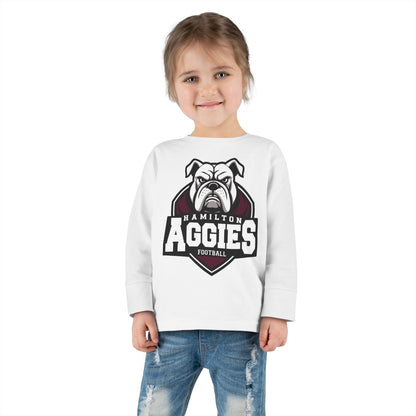 Toddler Long Sleeve Tee \ Hamilton Aggies Football \ HAF2
