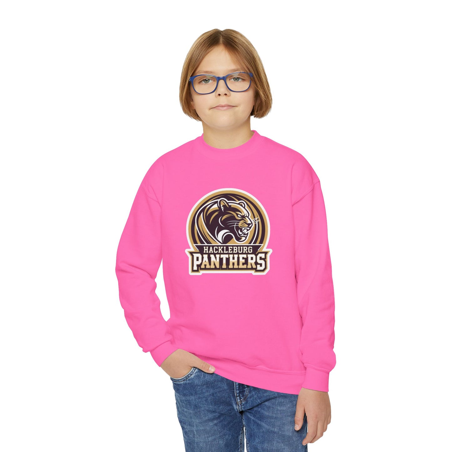 Youth Crewneck Sweatshirt \ Hackleburg Panthers \ HP2