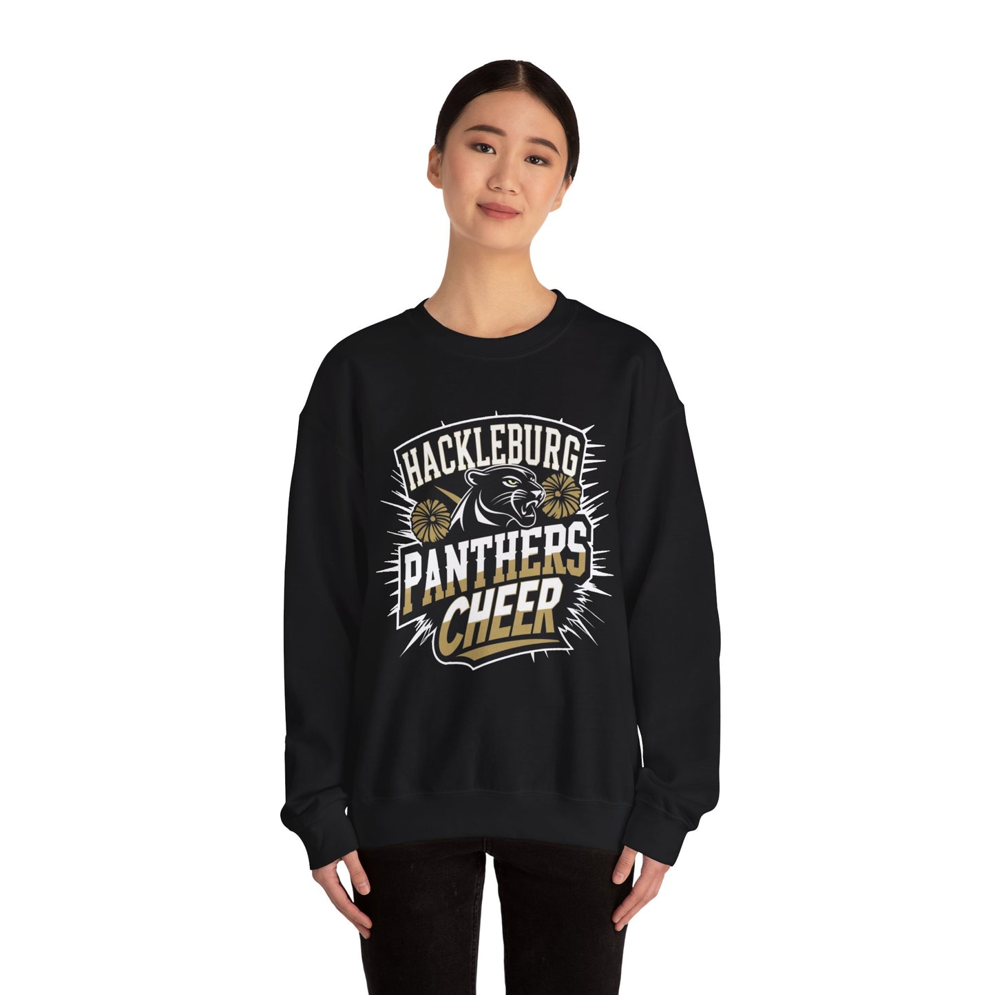 Adult Crewneck Sweatshirt \ Hackleburg Panthers Cheer \ HPC1