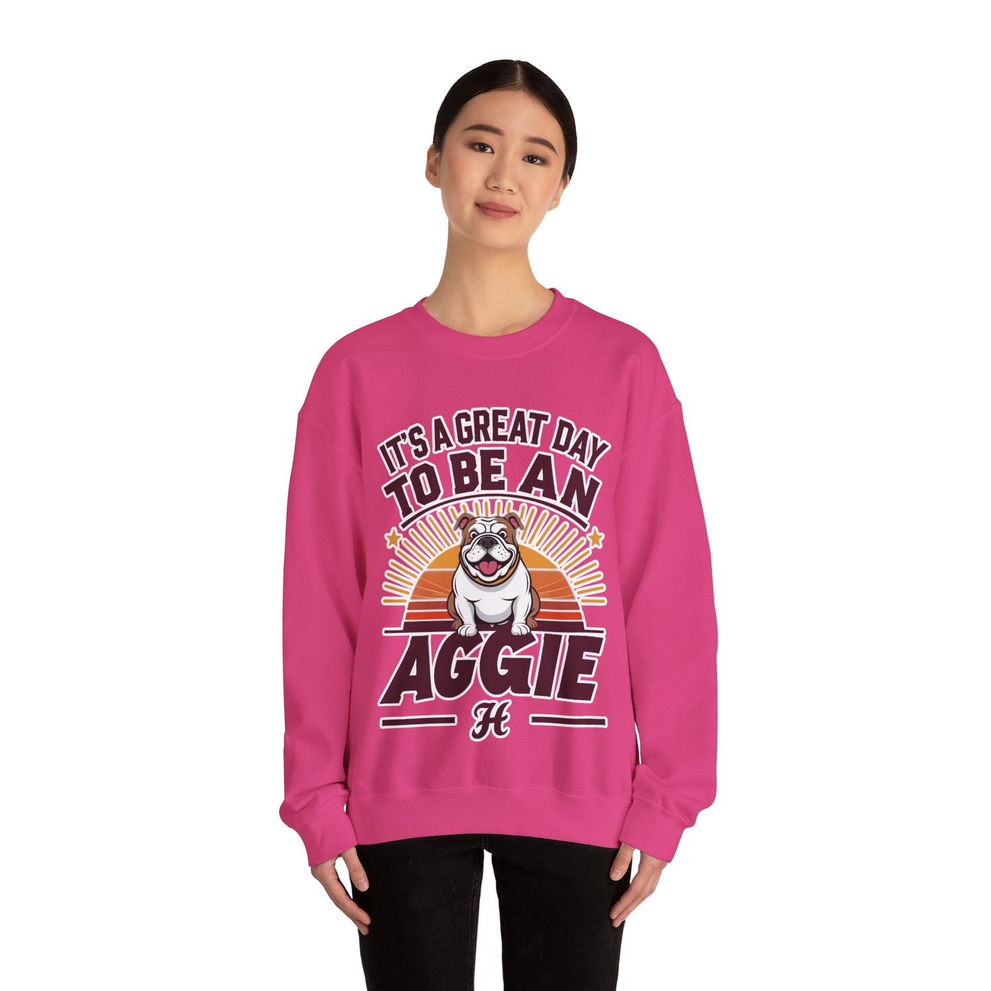 Adult Crewneck Sweatshirt \ It's a Great Day to be an Aggie! \ GDA3