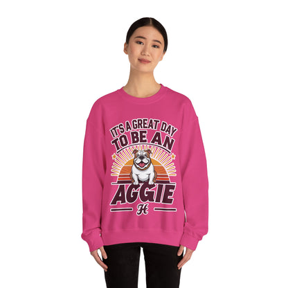 Adult Crewneck Sweatshirt \ It's a Great Day to be an Aggie! \ GDA3