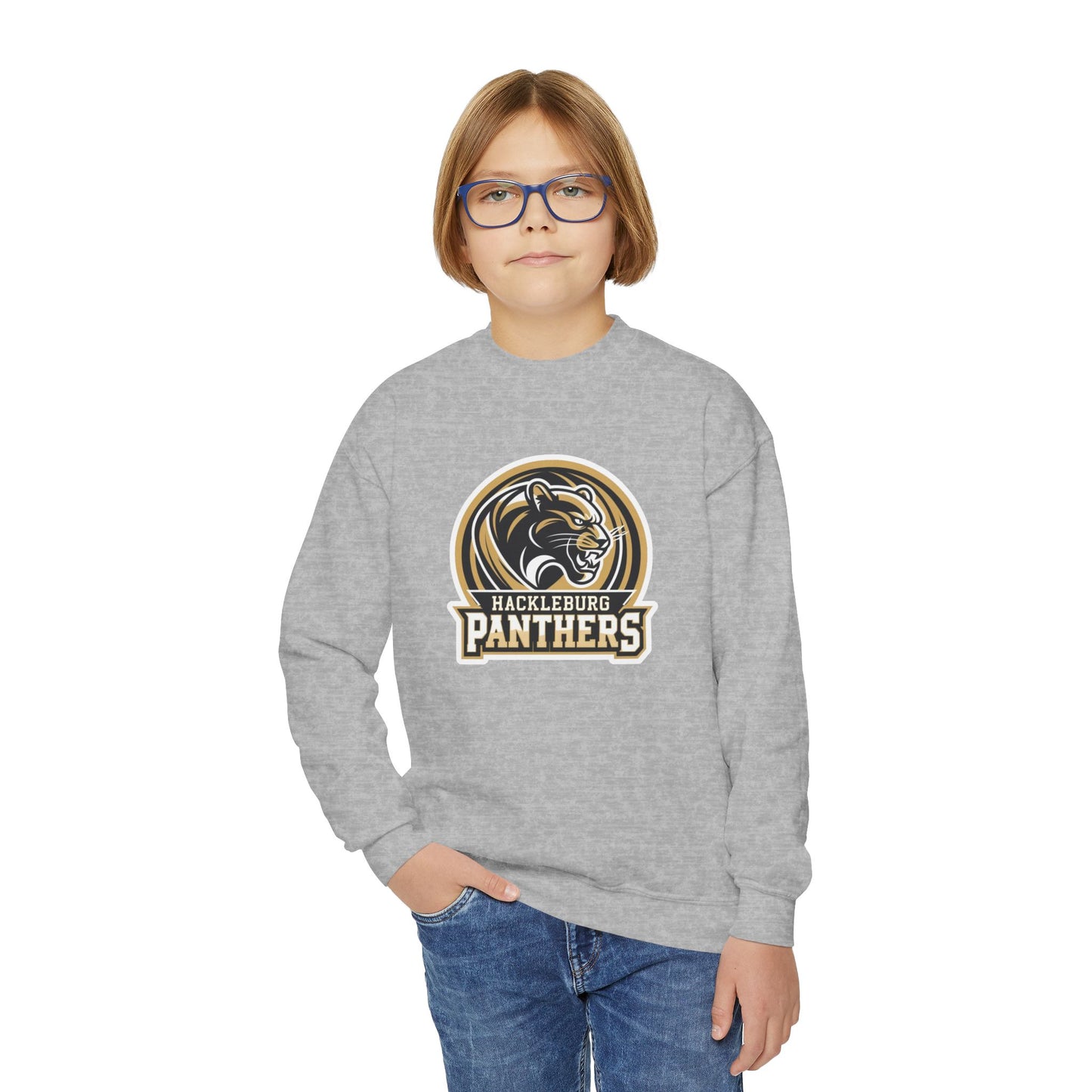 Youth Crewneck Sweatshirt \ Hackleburg Panthers \ HP2
