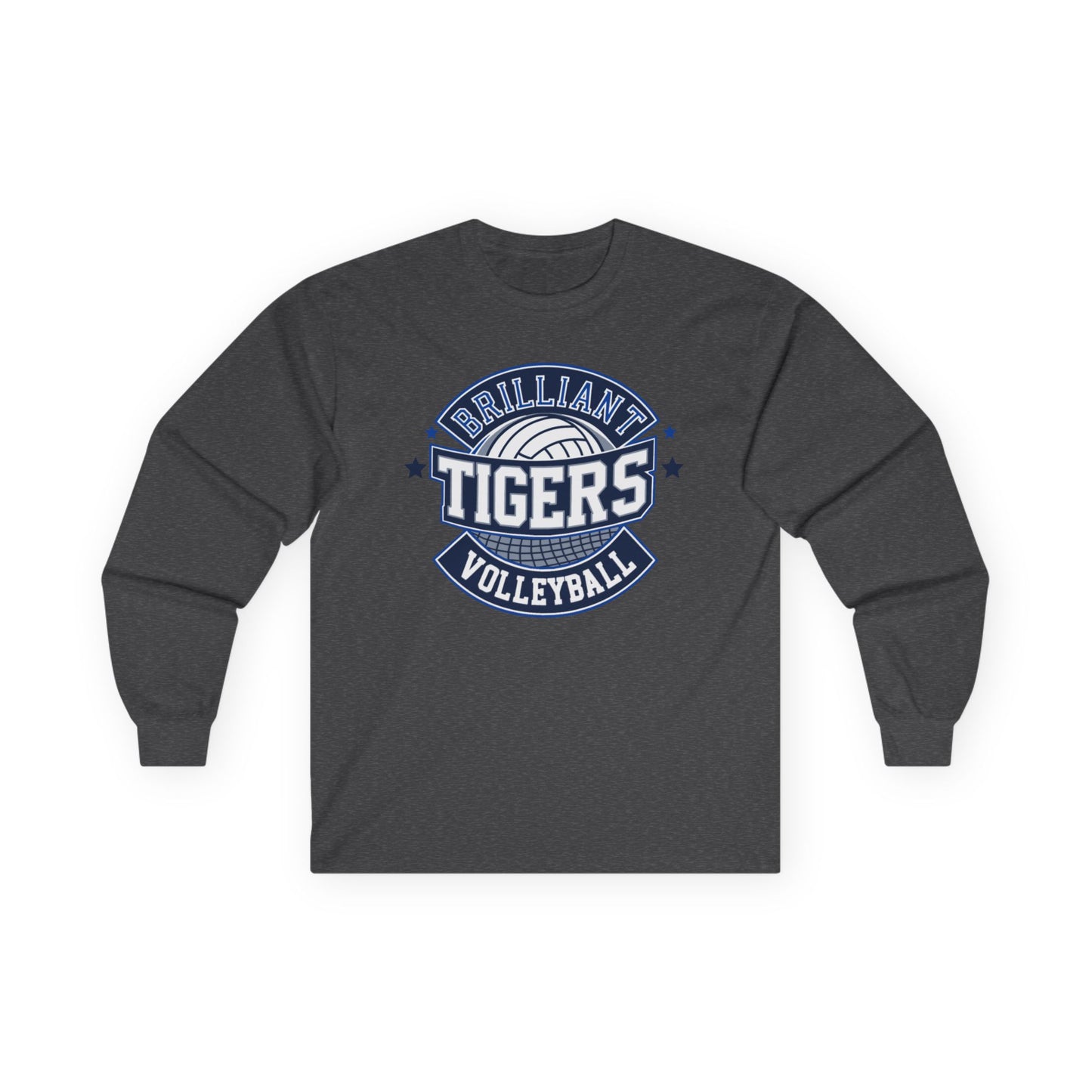 Adult Long Sleeve Tee \ Brilliant Tigers Volleyball \ BTV1
