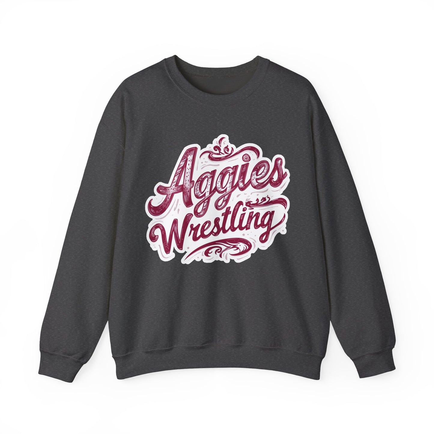 Adult Crewneck Sweatshirt \ Hamilton Aggies Wrestling \ HAWG2