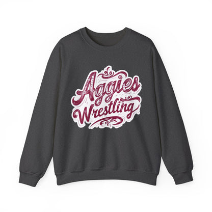 Adult Crewneck Sweatshirt \ Hamilton Aggies Wrestling \ HAWG2