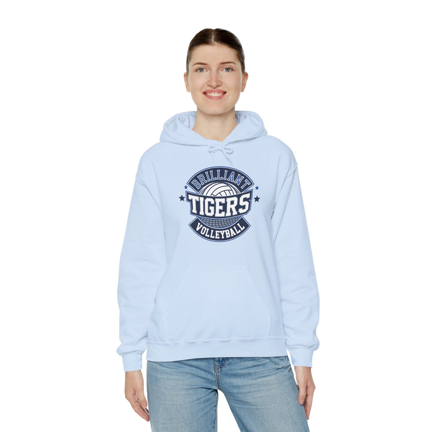 Adult Hoodie Sweatshirt \ Brilliant Tigers Volleyball \ BTV1
