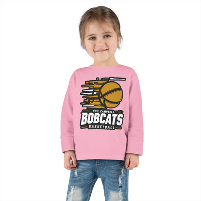 Toddler Long Sleeve Tee \ Phil Campbell Bobcats Basketball \ PCBBK2