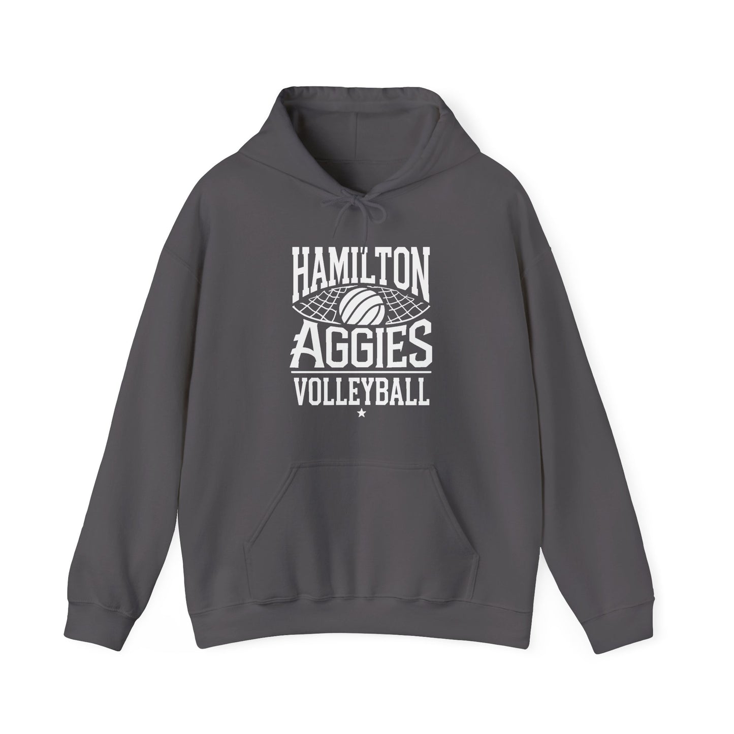 Adult Hoodie Sweatshirt \ Hamilton Aggies Volleyball \ HAV2