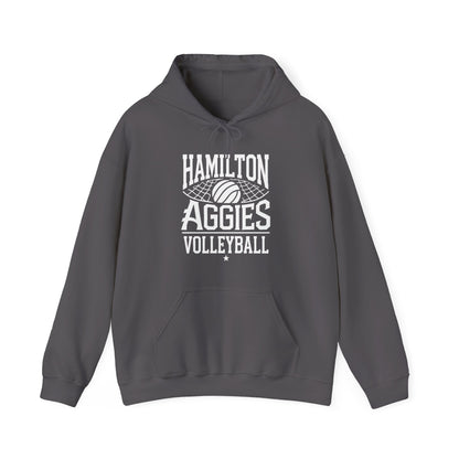 Adult Hoodie Sweatshirt \ Hamilton Aggies Volleyball \ HAV2