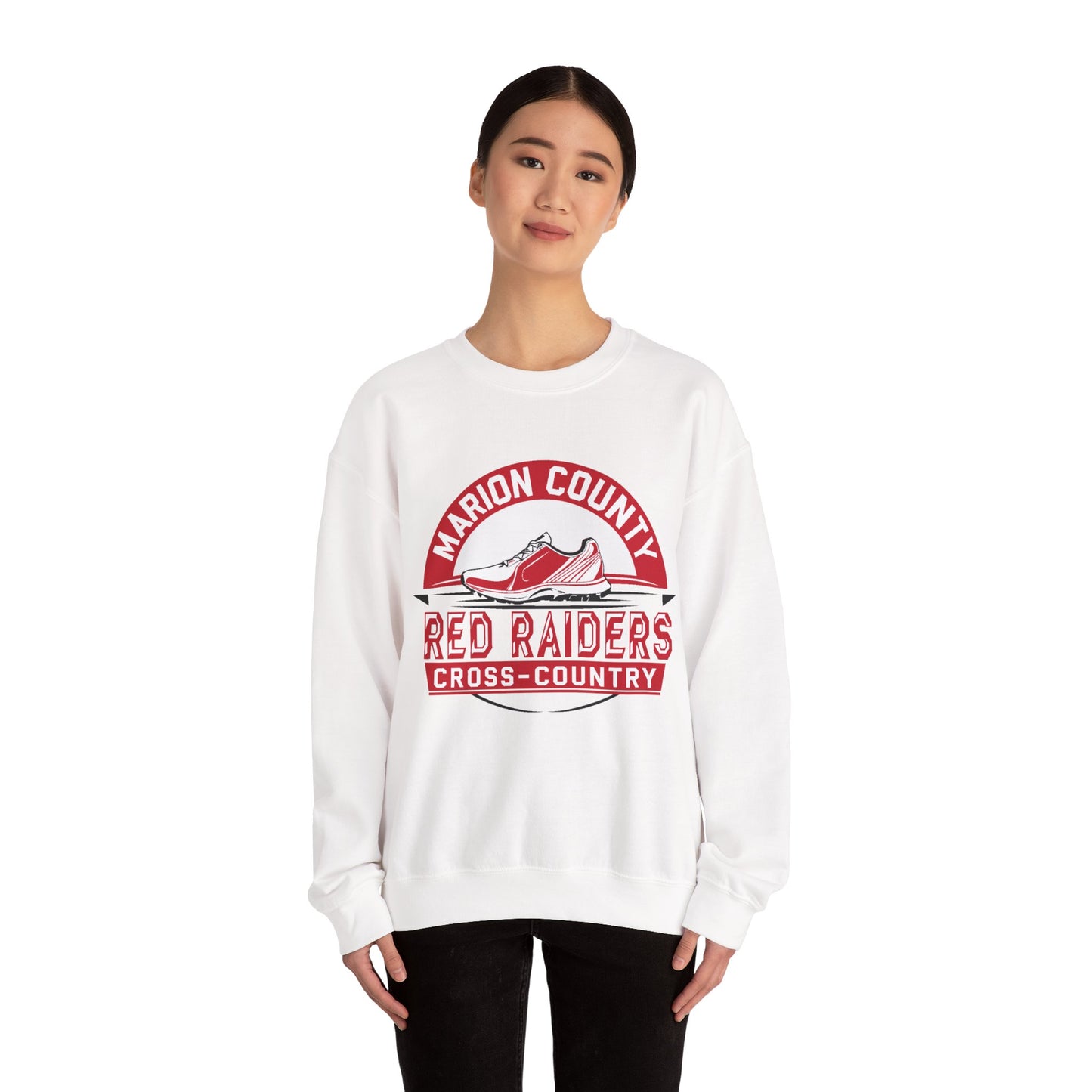 Adult Crewneck Sweatshirt \ Marion County Red Raiders Cross-Country \ MCCC1