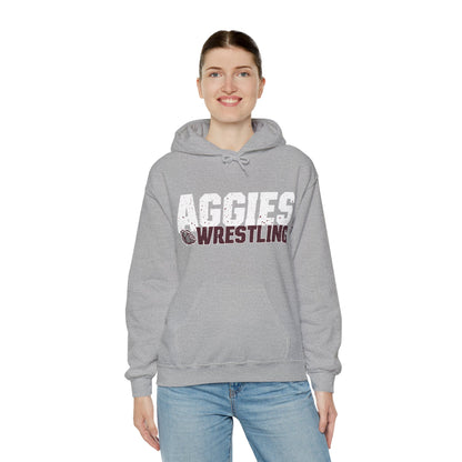Adult Hoodie Sweatshirt \ Hamilton Aggies Wrestling \ HAW3