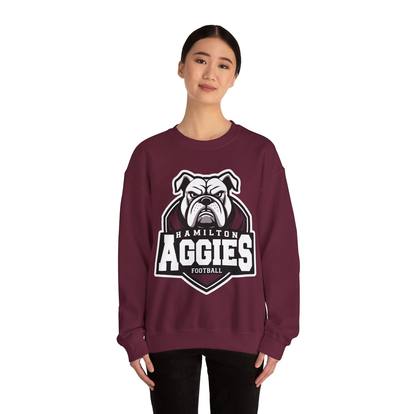 Adult Crewneck Sweatshirt \ Hamilton Aggies Football \ HAF2