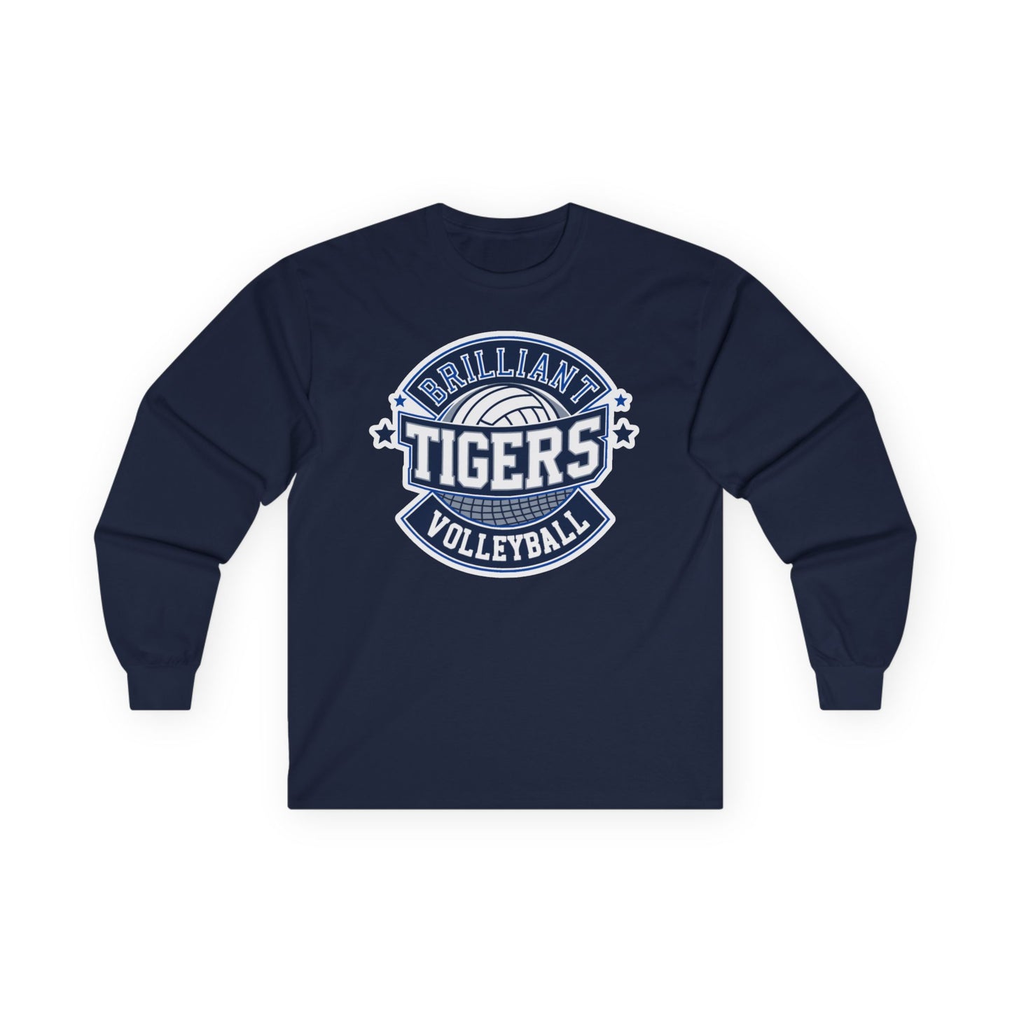 Adult Long Sleeve Tee \ Brilliant Tigers Volleyball \ BTV1