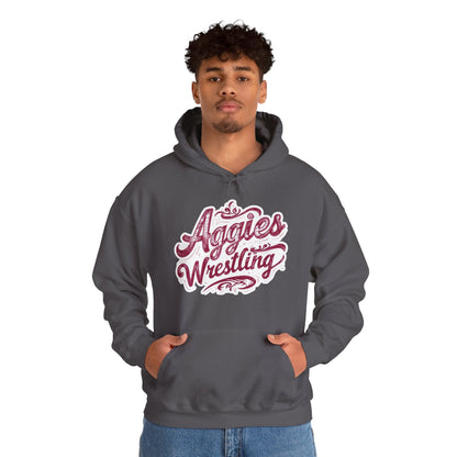 Adult Hoodie Sweatshirt \ Hamilton Aggies Wrestling \ HAWG2