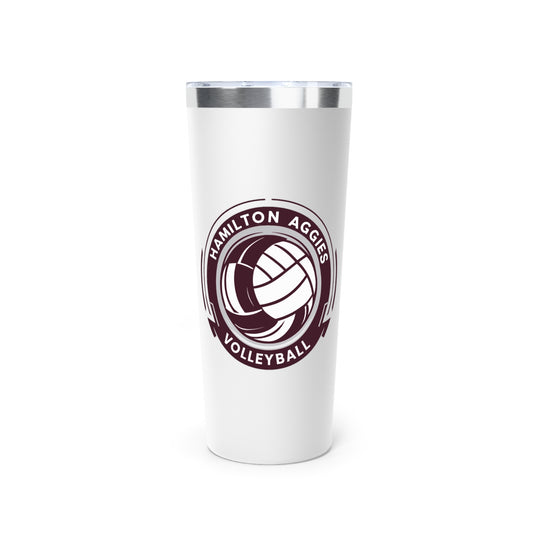 22oz Copper Insulated Tumbler \ Hamilton Aggies Volleyball \ HAV1
