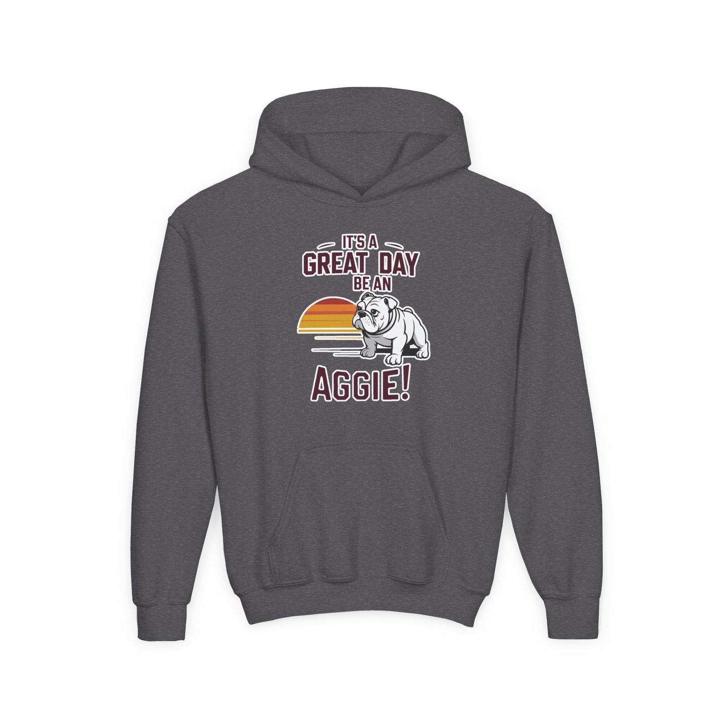 Youth Hoodie Sweatshirt \ It's a Great Day to be an Aggie! \ GDA3