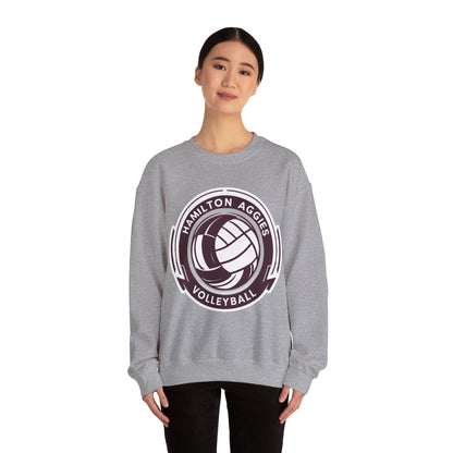 Adult Crewneck Sweatshirt \ Hamilton Aggies Volleyball \ HAV1