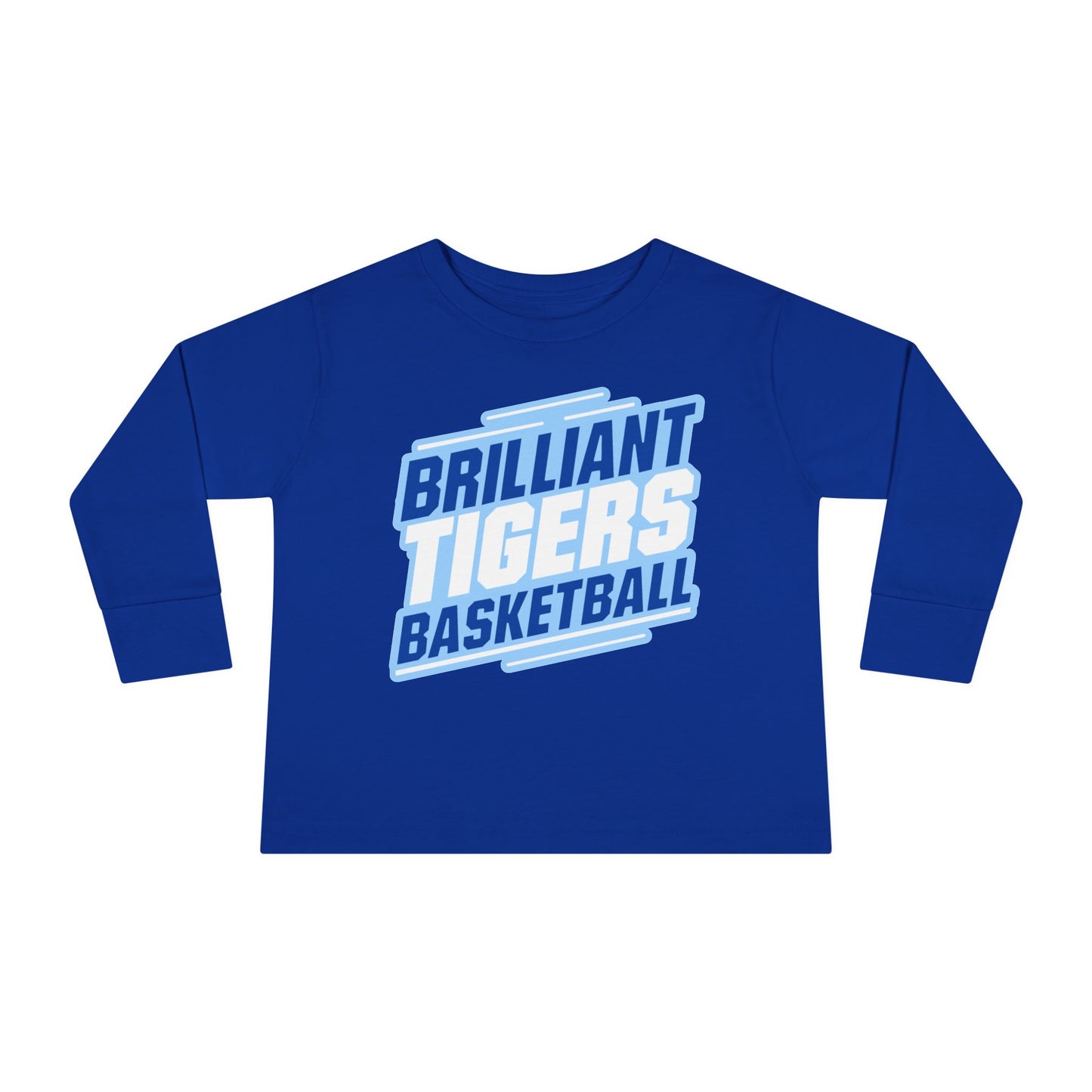 Toddler Long Sleeve Tee \ Brilliant Tigers Basketball \ BTBK2