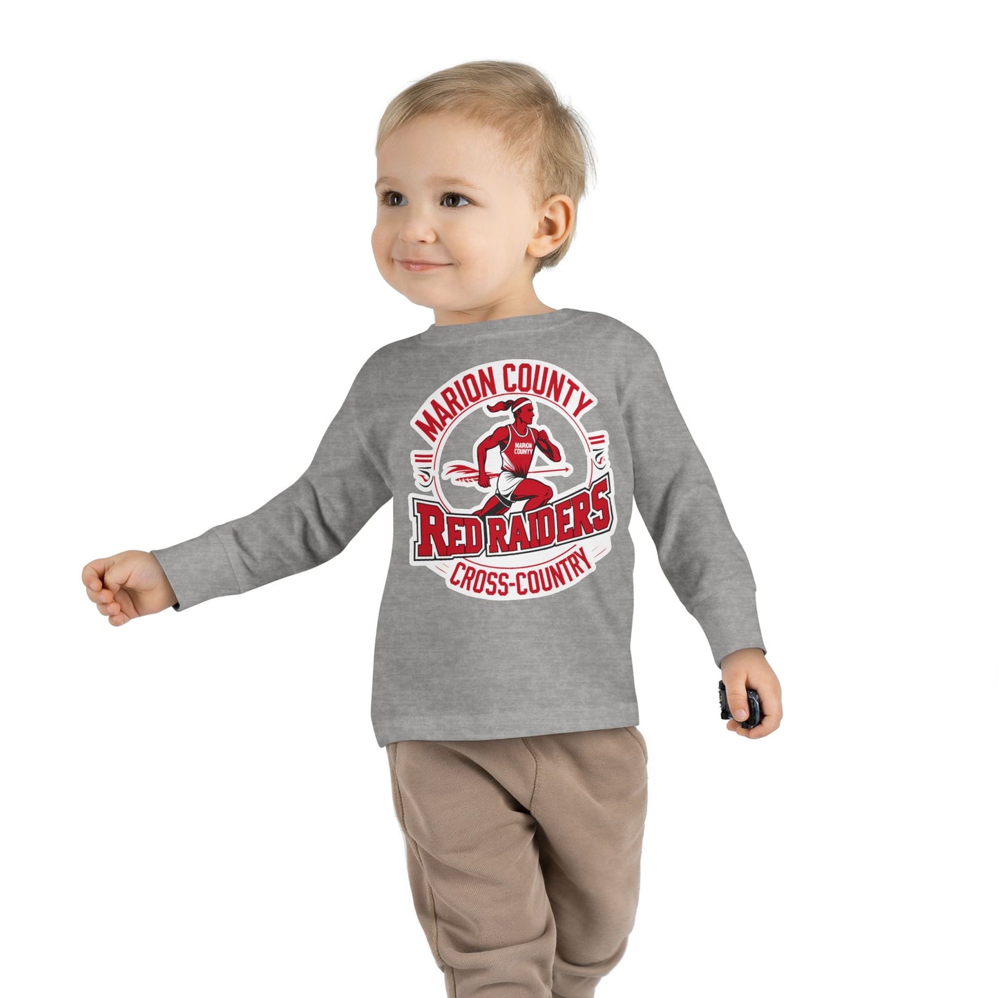 Toddler Long Sleeve Tee \ Marion County Red Raiders Cross-Country \ MCCC2