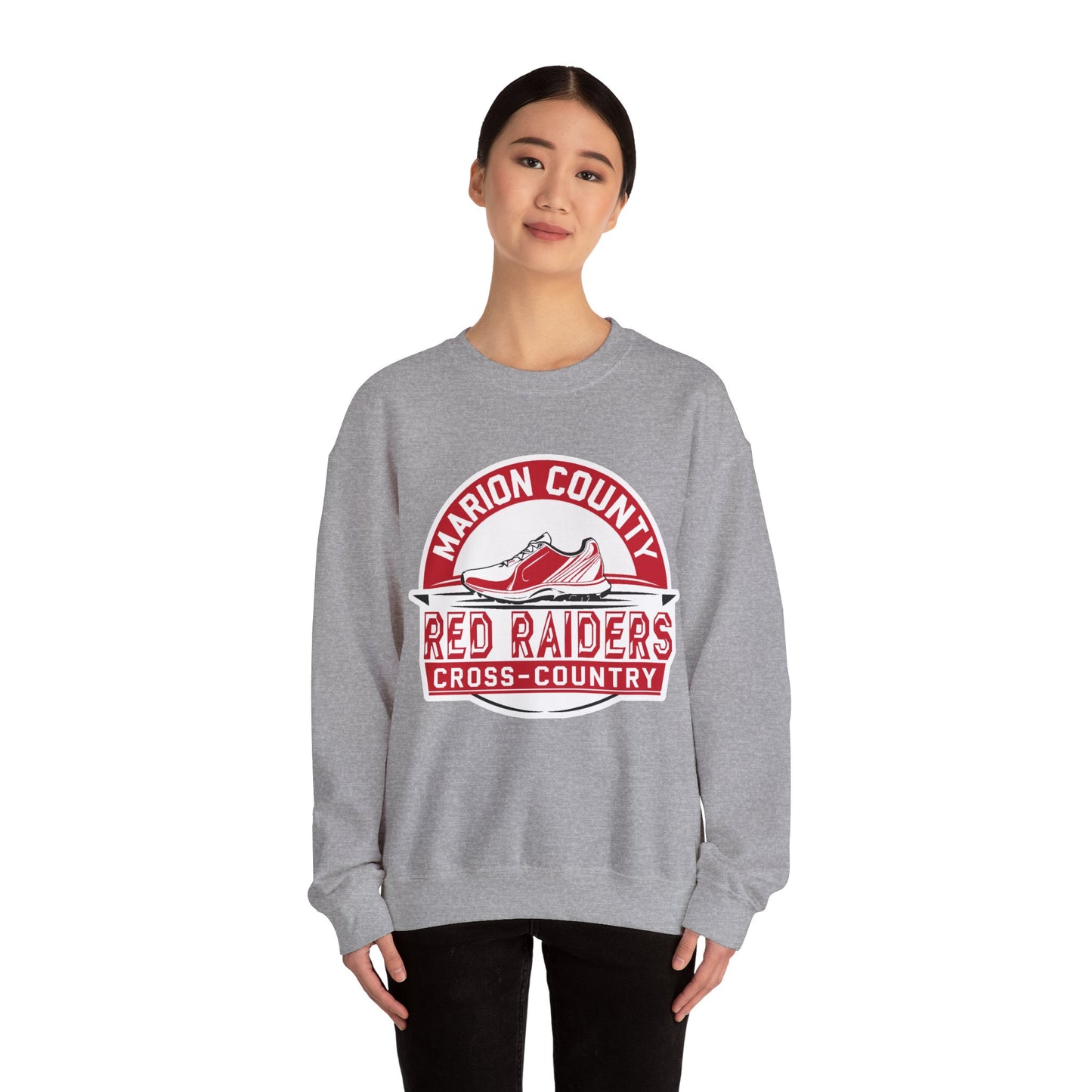 Adult Crewneck Sweatshirt \ Marion County Red Raiders Cross-Country \ MCCC1