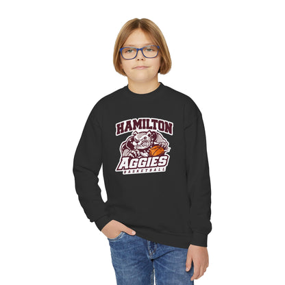 Youth Crewneck Sweatshirt \ Hamilton Aggies Basketball \ HABB1
