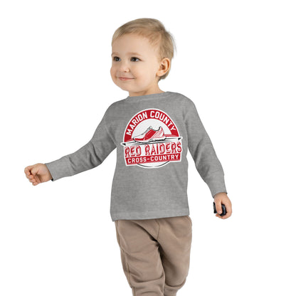 Toddler Long Sleeve Tee \ Marion County Red Raiders Cross-Country \ MCCC1