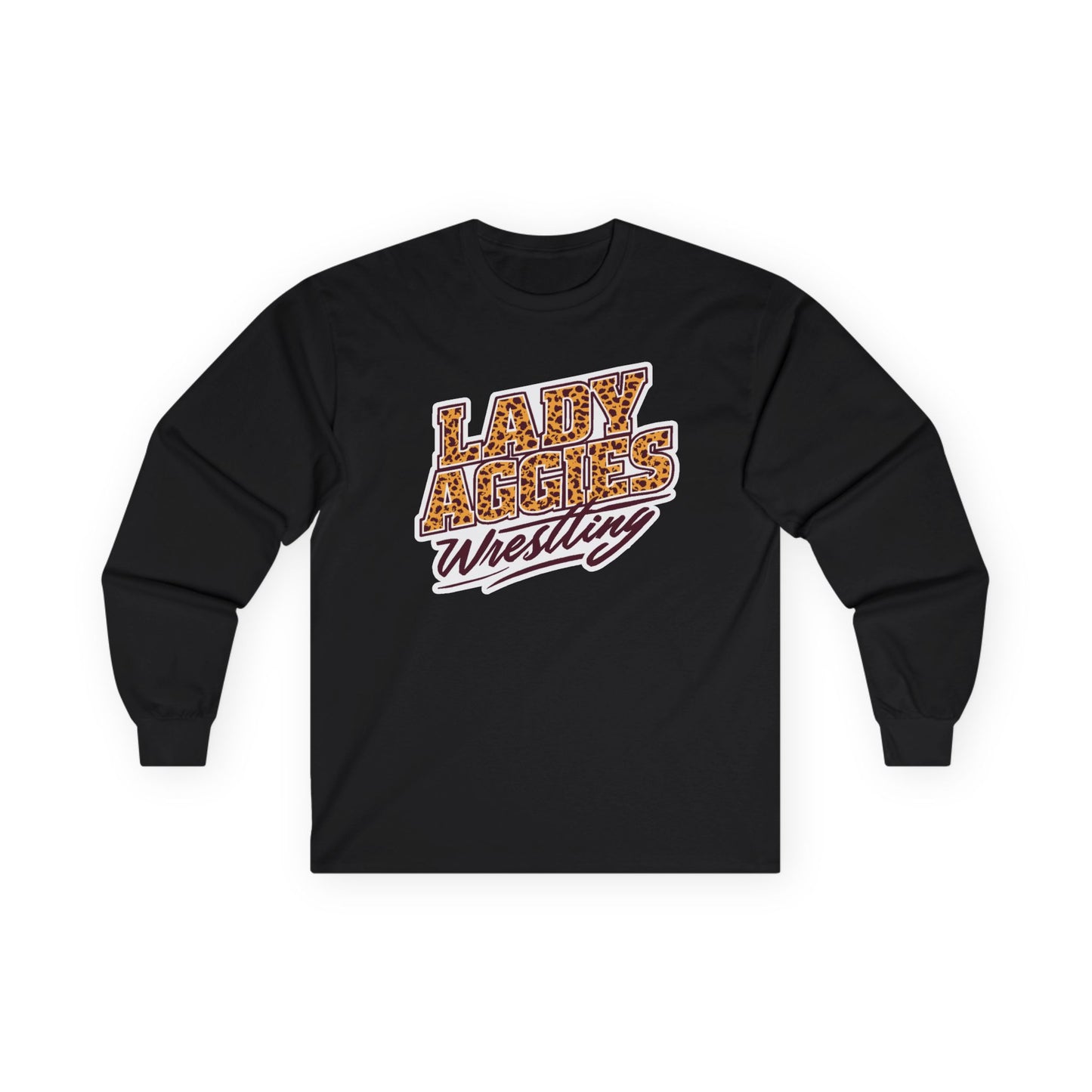 Adult Long Sleeve Tee \ Hamilton Aggies Wrestling \ HAWG3