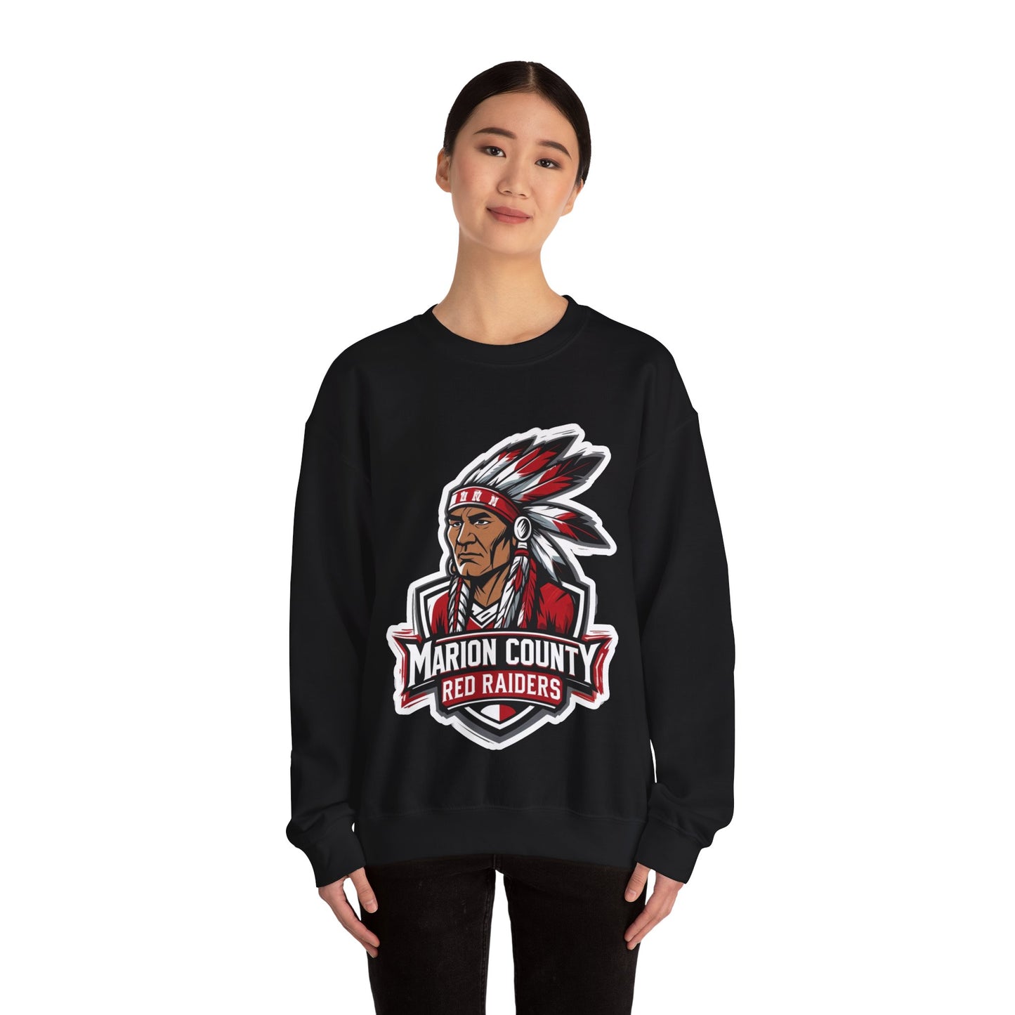 Adult Crewneck Sweatshirt \ Marion County Red Raiders \ MC2