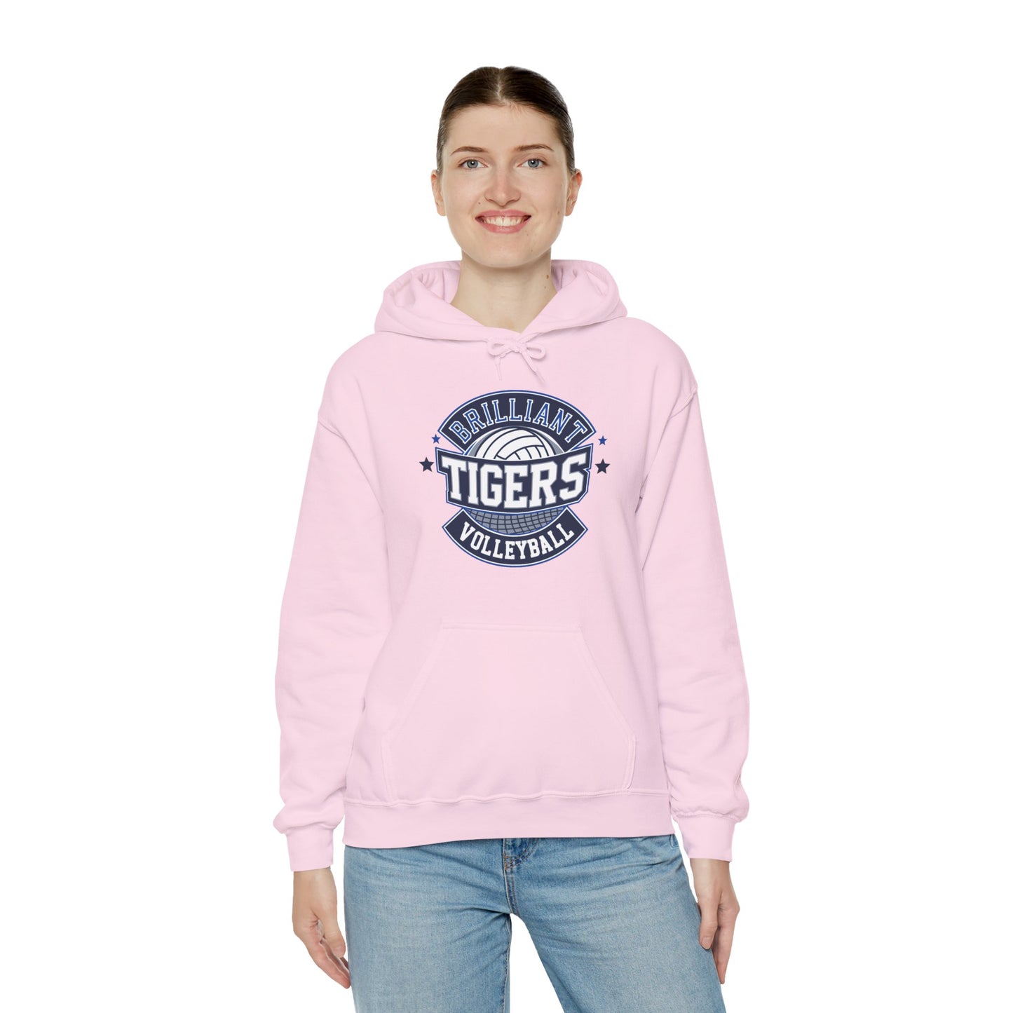 Adult Hoodie Sweatshirt \ Brilliant Tigers Volleyball \ BTV1