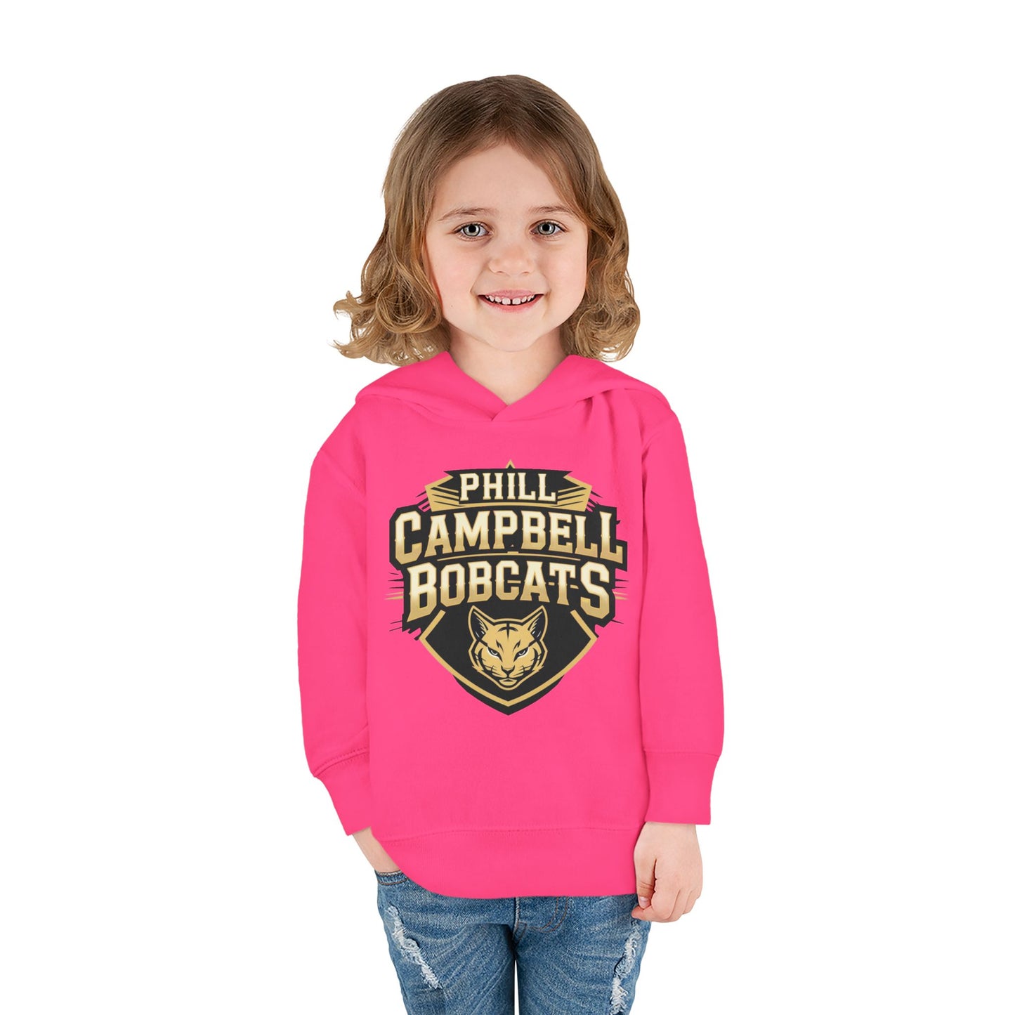 Toddler Hoodie Sweatshirt \ Phill Campbell Bobcats \ PCB1