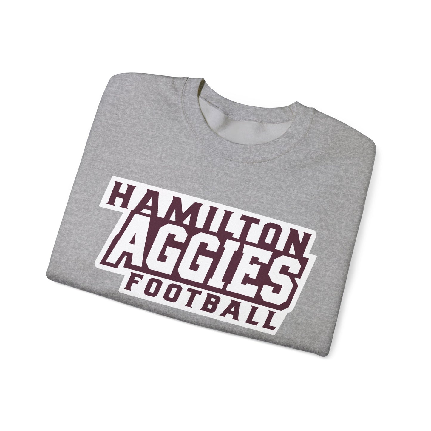Adult Crewneck Sweatshirt \ Hamilton Aggies Football \ HAF1
