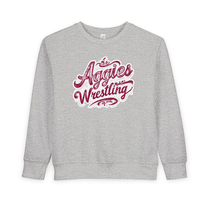 Toddler Crewneck Sweatshirt \ Hamilton Aggies Wrestling \ HAWG2