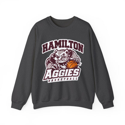 Adult Crewneck Sweatshirt \ Hamilton Aggies Basketball \ HABB1