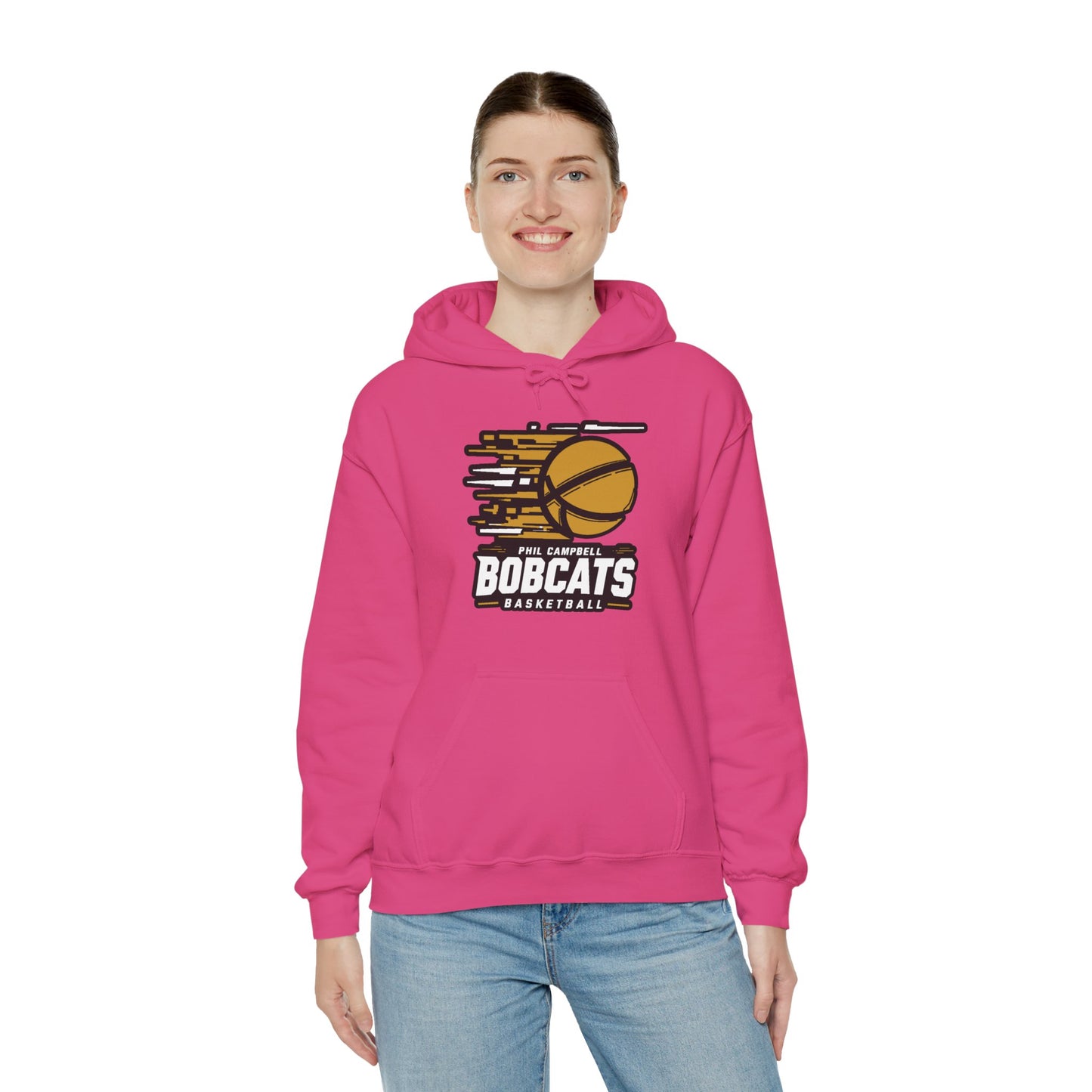 Adult Hoodie Sweatshirt \ Phil Campbell Bobcats Basketball \ PCBBK2