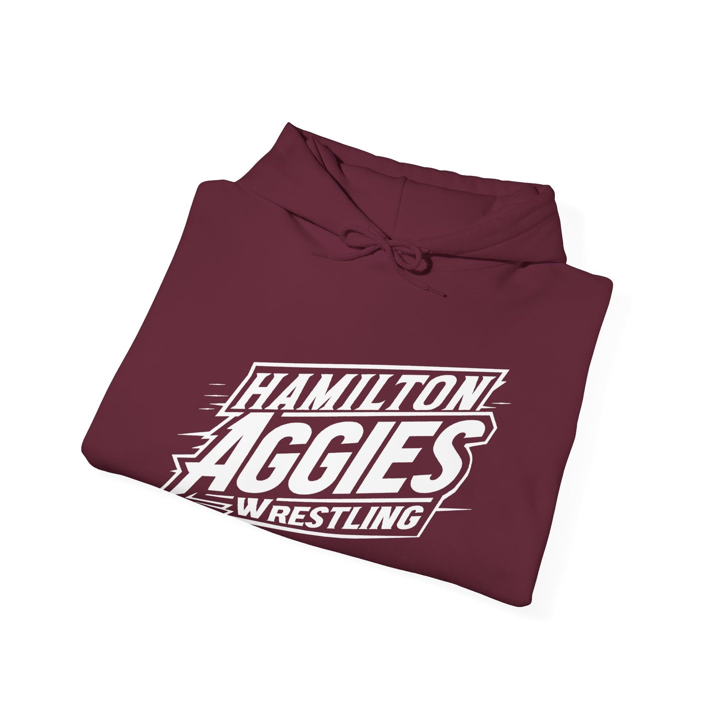 Adult Hoodie Sweatshirt \ Hamilton Aggies Wrestling \ HAW1
