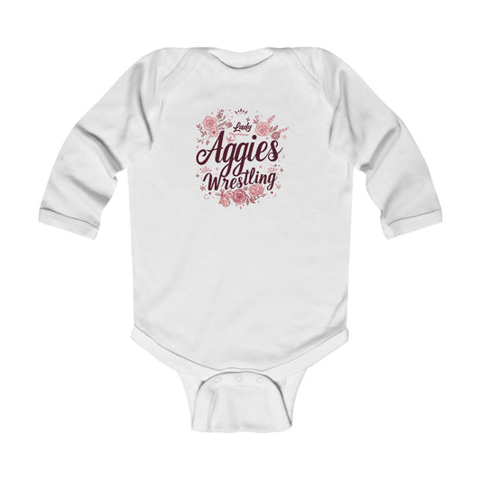Long Sleeve Baby Bodysuit \ Hamilton Aggies Wrestling \ HAWG1