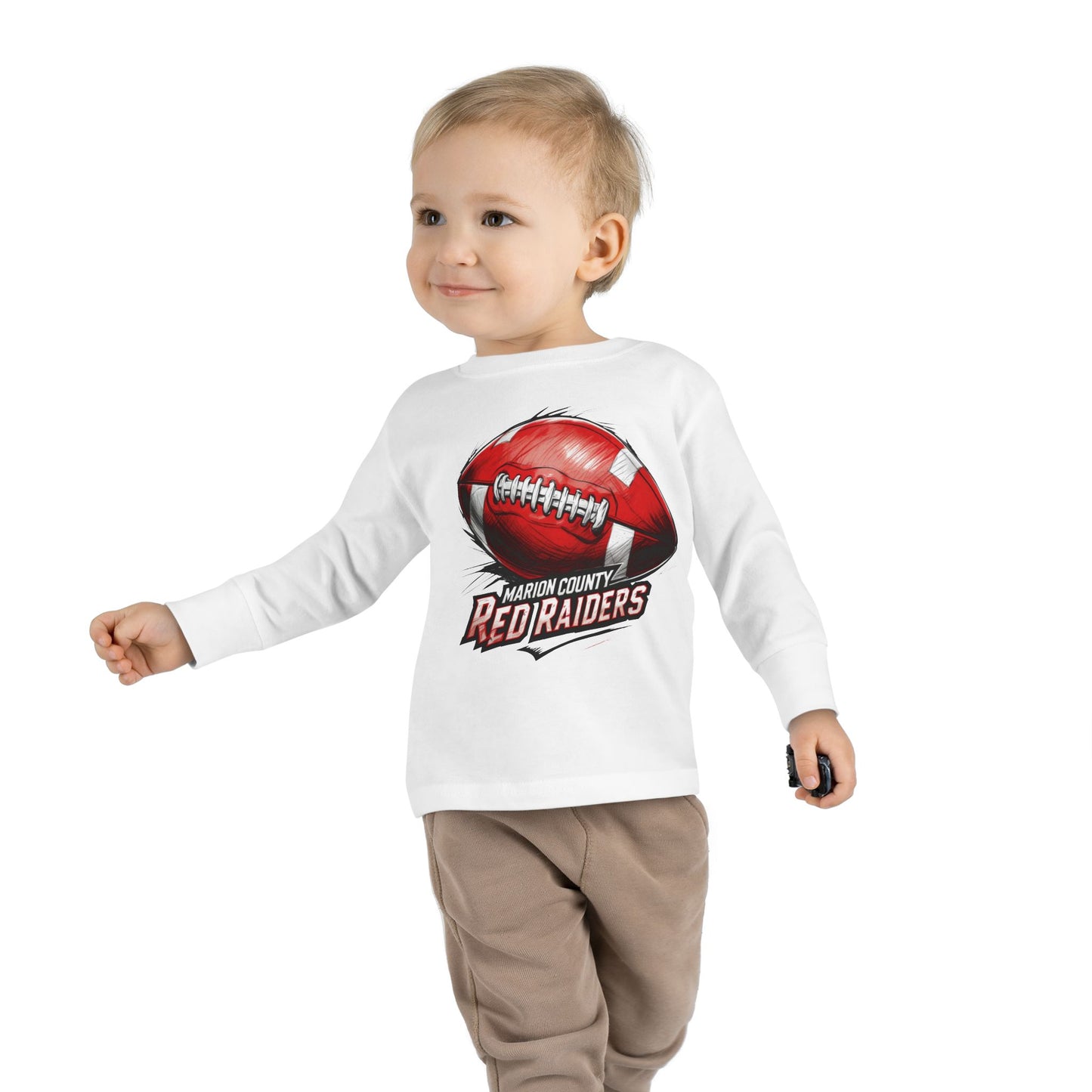 Toddler Long Sleeve Tee \ Marion County Red Raiders Football \ MCF1
