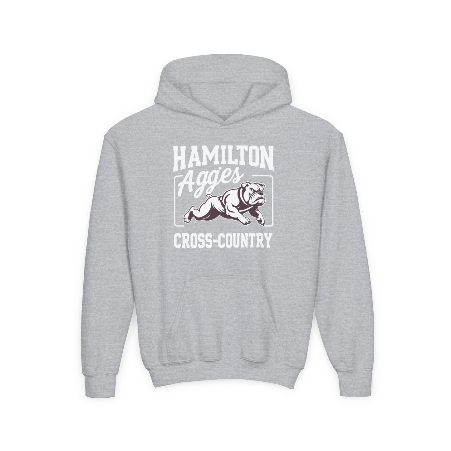 Youth Hoodie Sweatshirt \ Hamilton Aggies Cross-Country \ HCC2