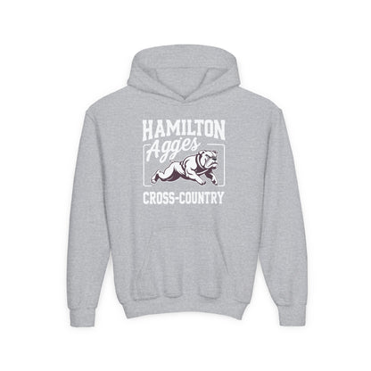 Youth Hoodie Sweatshirt \ Hamilton Aggies Cross-Country \ HCC2